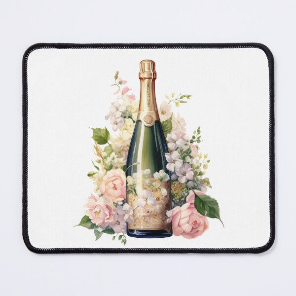 Item preview, Wine with aesthetic pink flowers designed and sold by ArtemisDesignss.