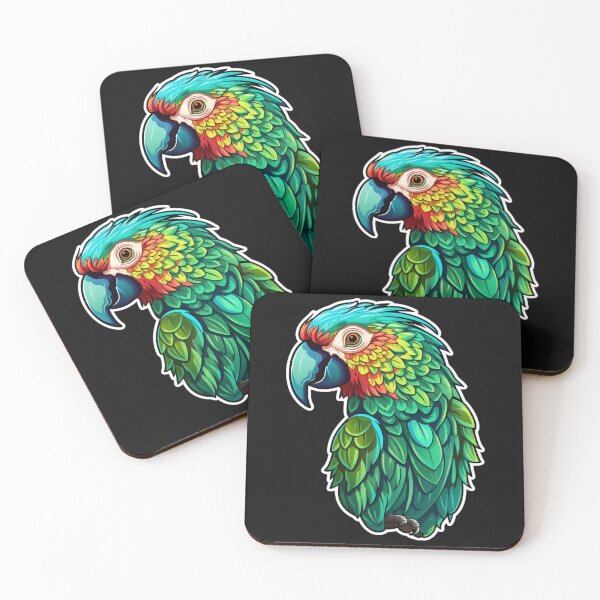 Item preview, Cartoon Green Parrot Sticker designed and sold by NicolasGlowArt.