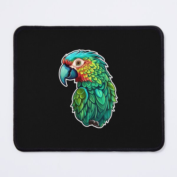 Item preview, Cartoon Green Parrot Sticker designed and sold by NicolasGlowArt.