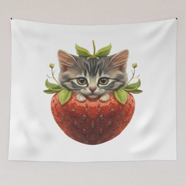 Item preview, Cute Strawberry Cat designed and sold by PulseGraph.