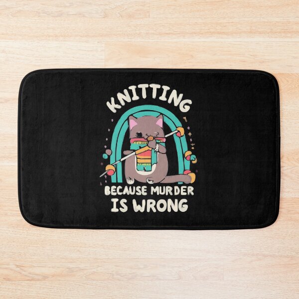 Item preview, Knitting Because Murder Is Wrong - Knitter Crocheting T-Shirt designed and sold by MizoX7.
