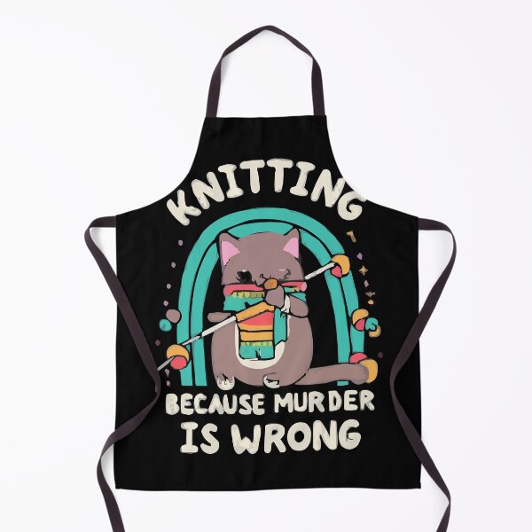 Item preview, Knitting Because Murder Is Wrong - Knitter Crocheting T-Shirt designed and sold by MizoX7.