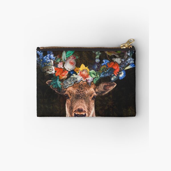 Item preview, this deer is in the middel of beautiful vintage flowers designed and sold by Heuvelphoto.
