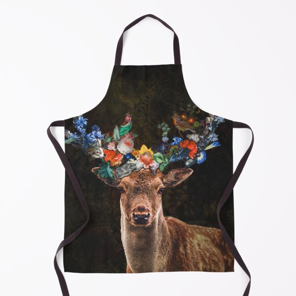 Item preview, this deer is in the middel of beautiful vintage flowers designed and sold by Heuvelphoto.