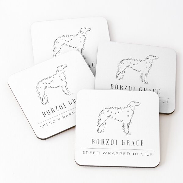 Item preview, Borzoi Grace Speed wrapped in silk - Borzoi Russian Hound Style designed and sold by Sleek Sketch Studio.