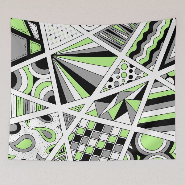 Item preview, Agender Pride Zen Doodle Sunset Flag Modern Abstract designed and sold by JoyfulJen.