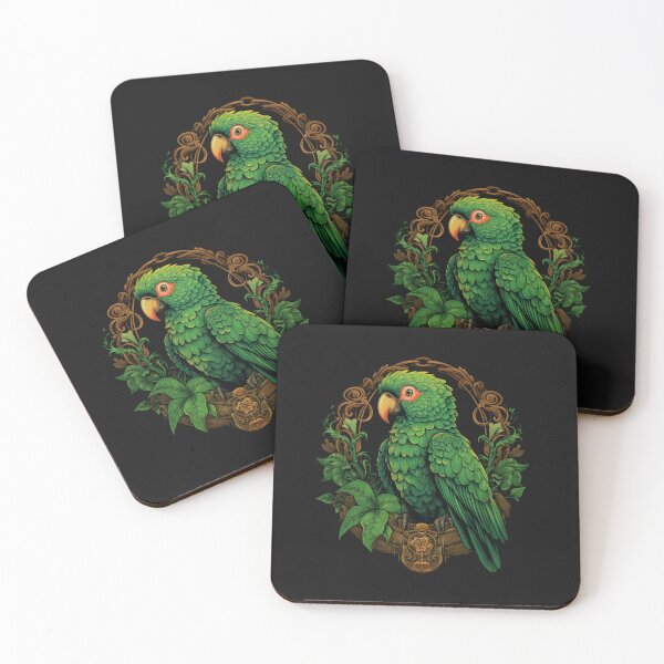 Item preview, Green Parrot Sticker Design designed and sold by NicolasGlowArt.