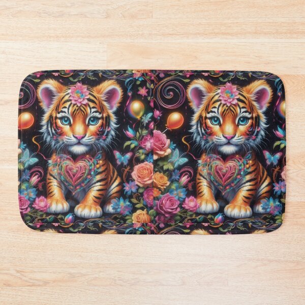 Item preview, Cute Tiger  Loves Beautiful Flowers  designed and sold by BotunPeony.