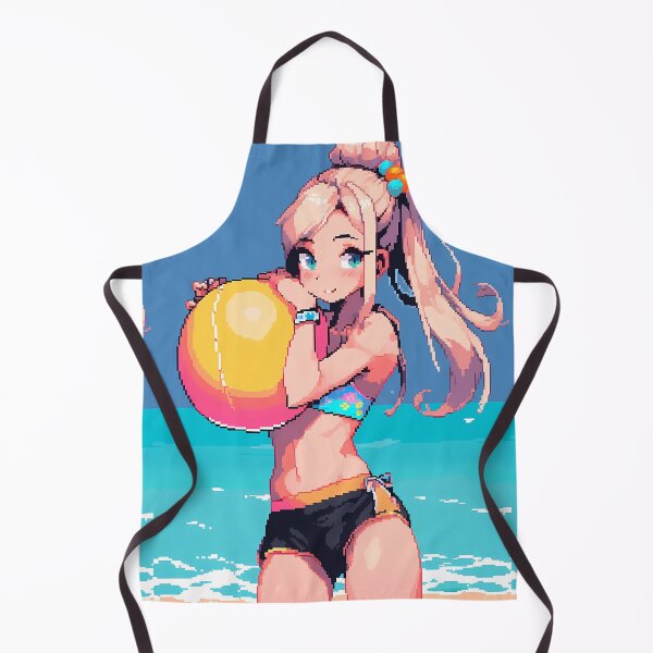 Artikelvorschau, Süßes Anime-Strandblondmädchen aus den 80ern – Pixelkunst entworfen und verkauft von octoboobs.