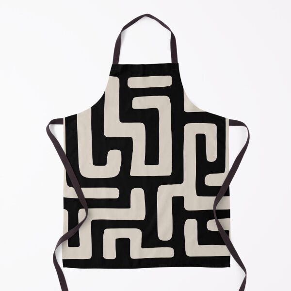 Item preview, Mid Century Modern Abstract Black and Linen White designed and sold by tonymagnerart.