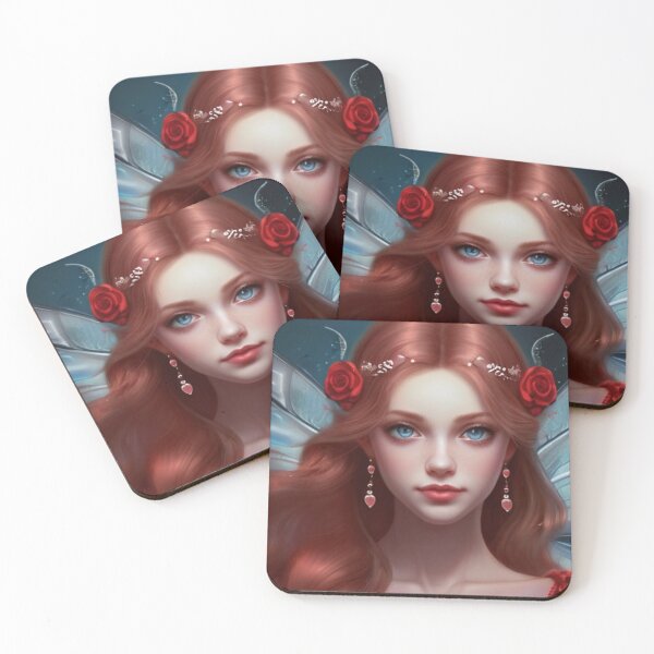 Item preview,  Blue-Eyed Fairy with Red Roses designed and sold by T-shirtMill.
