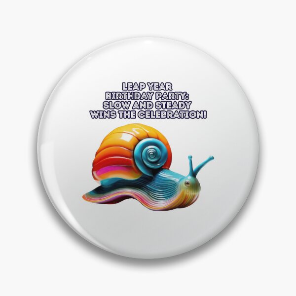 Item preview, Leap Year Delight: Rainbow Snail's Birthday Extravaganza designed and sold by RvinJo8.