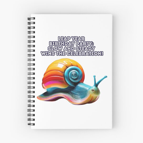 Item preview, Leap Year Delight: Rainbow Snail's Birthday Extravaganza designed and sold by PING 999 STUDIO.