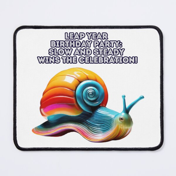 Item preview, Leap Year Delight: Rainbow Snail's Birthday Extravaganza designed and sold by RvinJo8.