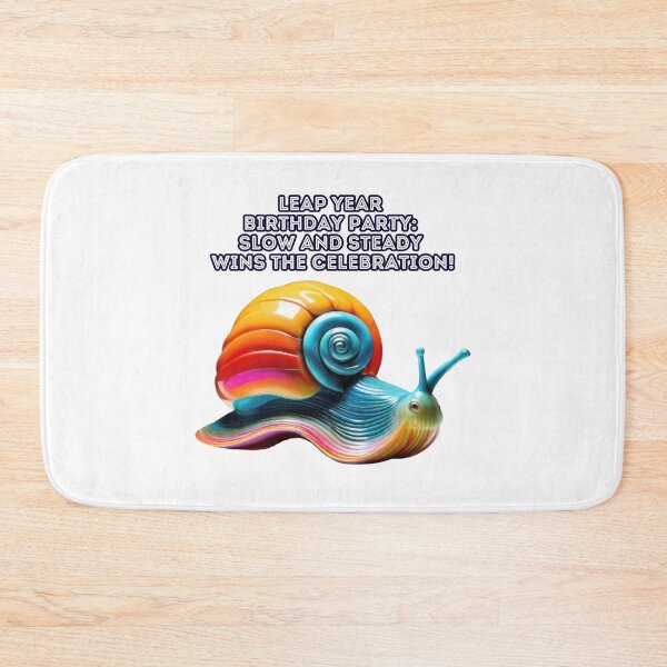 Item preview, Leap Year Delight: Rainbow Snail's Birthday Extravaganza designed and sold by RvinJo8.