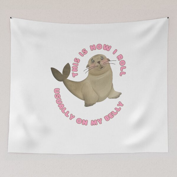 Item preview, This is how I roll usually on my belly, cute sea lion designed and sold by BritishDelights.