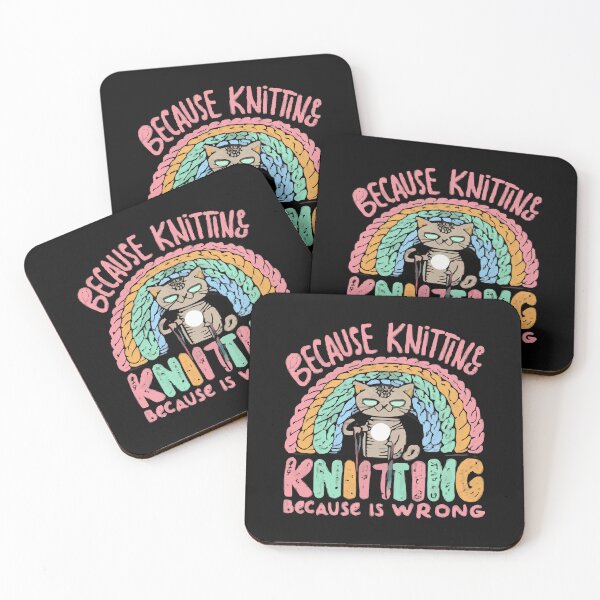 Item preview, Knitting Because Murder Is Wrong - Knitter Crocheting T-Shirt designed and sold by MizoX7.