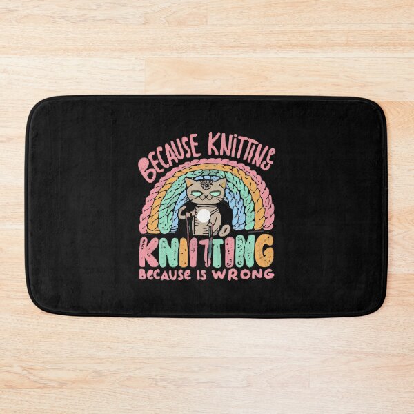 Item preview, Knitting Because Murder Is Wrong - Knitter Crocheting T-Shirt designed and sold by MizoX7.
