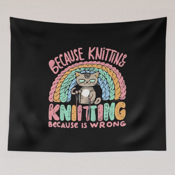 Item preview, Knitting Because Murder Is Wrong - Knitter Crocheting T-Shirt designed and sold by MizoX7.