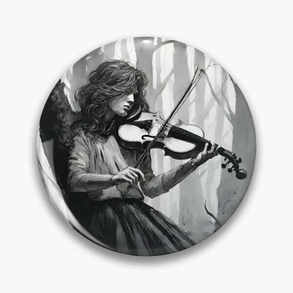 Item preview, Beautiful violinist in the forest - sticker designed and sold by LTI-Stickers.