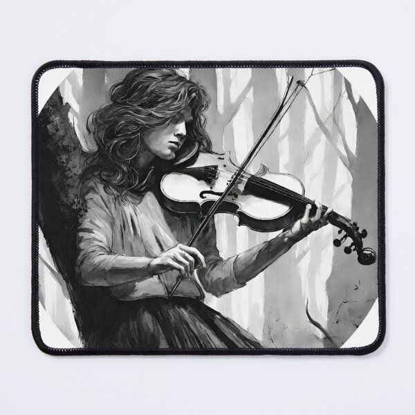 Item preview, Beautiful violinist in the forest - sticker designed and sold by LTI-Stickers.
