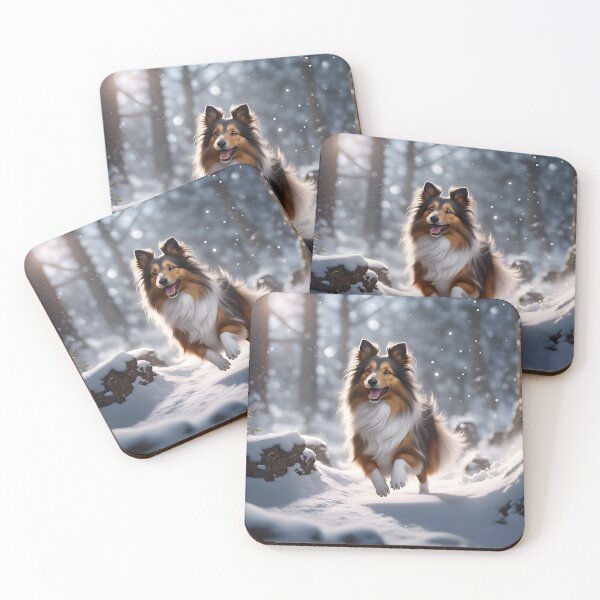 Item preview, Cute Mini Sheltie Playing In The Snow designed and sold by MoriFantasy.