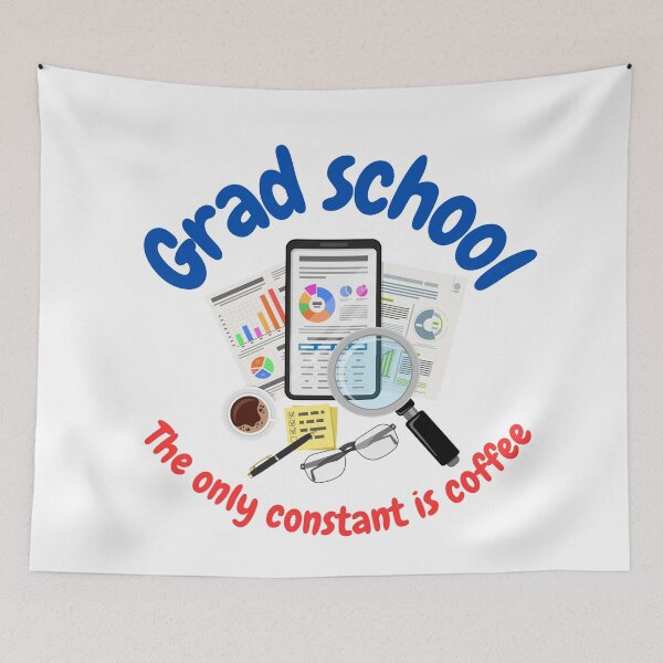 Item preview, Grad school, the only constant is coffee, funny PhD designed and sold by NoetherSym.