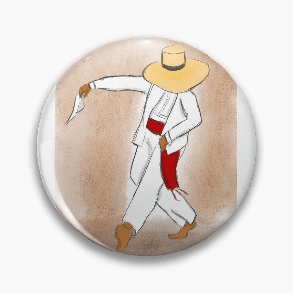 Item preview, Marinera Male Dancer Illustration Peruvian Latin American Drawing Sketch designed and sold by Adela Hurtado.