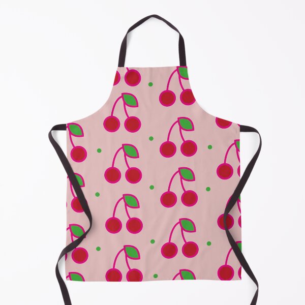 Item preview, Pattern with cherry fruits with green leaves pink background vector illustration. designed and sold by Denisse diseno.