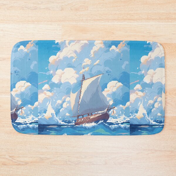 Item preview, Sailing Ship, relaxing vibes- Pixel art designed and sold by octoboobs.