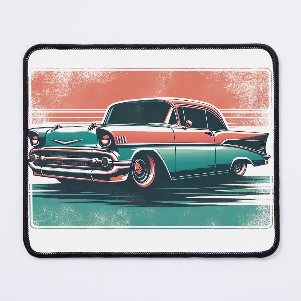 Item preview, Chrome Nostalgia: 55 Chevy Belair Silhouette in Vintage Hues designed and sold by siljeberg.
