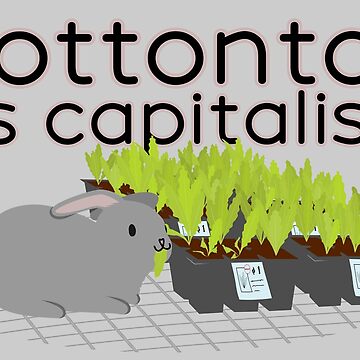 Artwork thumbnail, Cottontail vs capitalism bunny rabbit in garden center by meldra