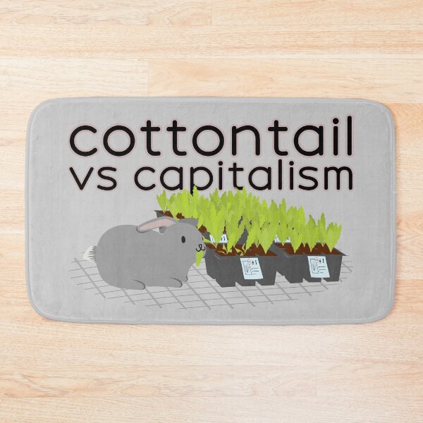 Item preview, Cottontail vs capitalism bunny rabbit in garden center designed and sold by meldra.
