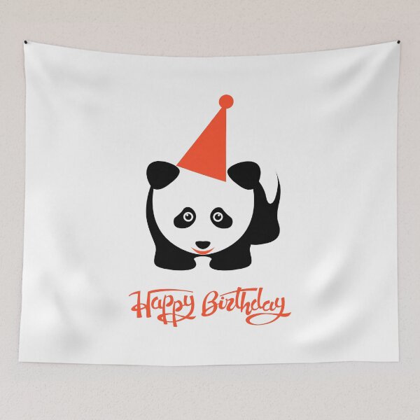 Item preview, Panda happy birthday designed and sold by wectorworld.