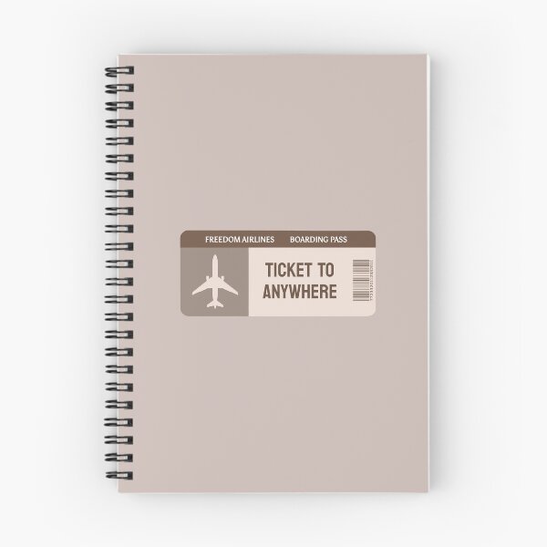 Item preview, Ticket to anywhere boarding pass freedom airlines brown beige designed and sold by wonderxwander.