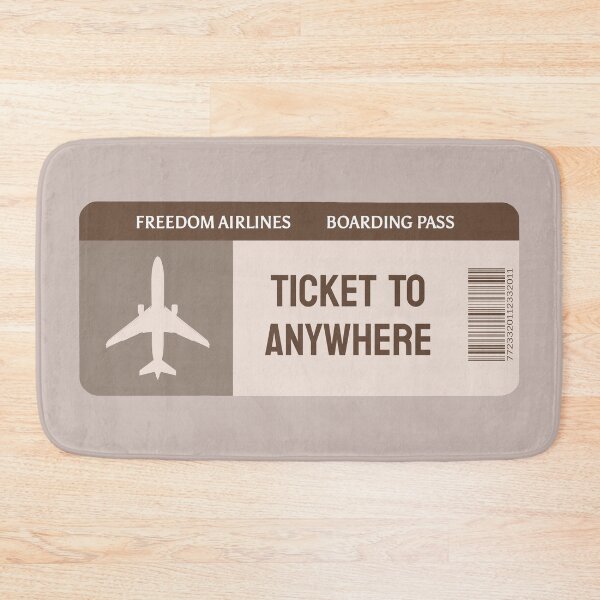 Item preview, Ticket to anywhere boarding pass freedom airlines brown beige designed and sold by wonderxwander.