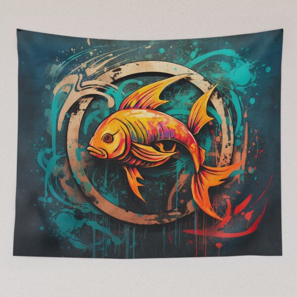 Item preview, Goldfish Art Paint designed and sold by JustArtDesign9.