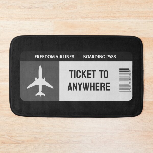 Item preview, Ticket to anywhere boarding pass freedom airlines gray designed and sold by wonderxwander.