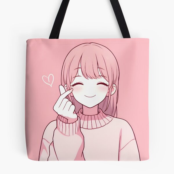 Item preview, Cute Girl with Korean Heart Gesture designed and sold by Day Dreamer.