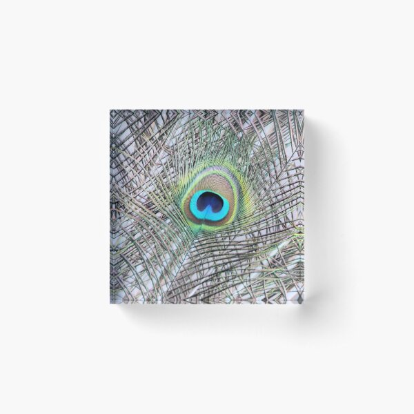 Peacock eye Acrylic Block