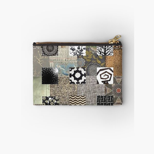 Item preview, Pattern Grid Abstract Collage in Rust Grey Black and White designed and sold by Sheree Burlington.