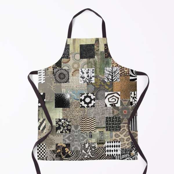 Item preview, Pattern Grid Abstract Collage in Rust Grey Black and White designed and sold by Sheree Burlington.