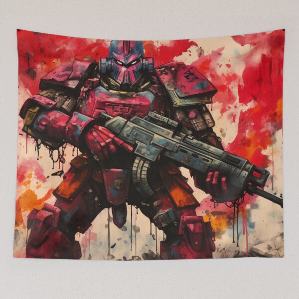 Item preview, Red Robot Warrior designed and sold by JustArtDesign9.