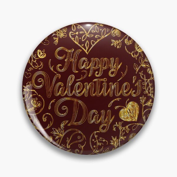 Item preview, Happy Valentines Day! - Golden Valentines Day designed and sold by TheEndlessStore.