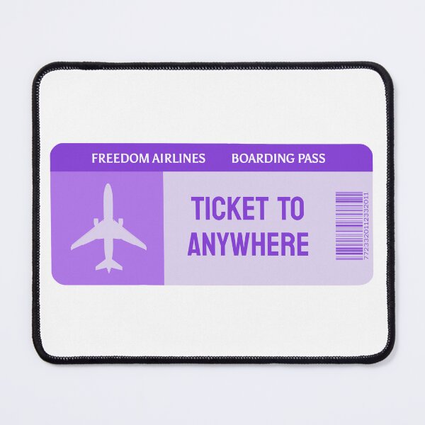 Item preview, Ticket to anywhere boarding pass freedom airlines purple designed and sold by wonderxwander.