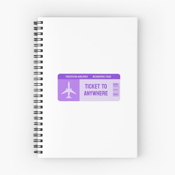 Item preview, Ticket to anywhere boarding pass freedom airlines purple designed and sold by wonderxwander.