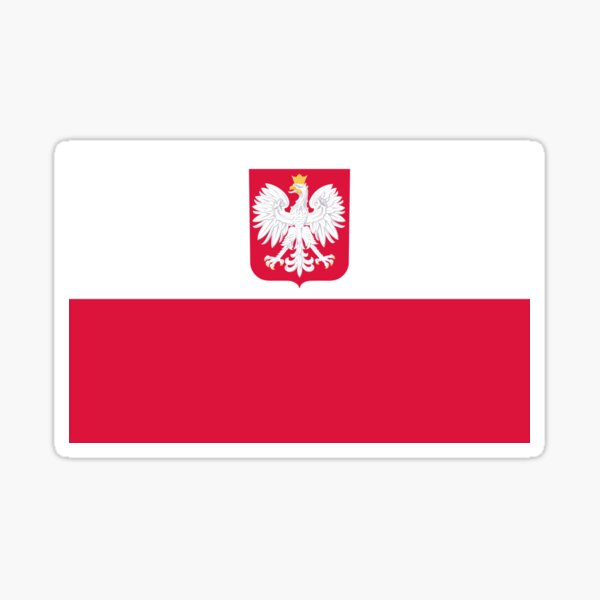 Polish Flag of Poland Sticker