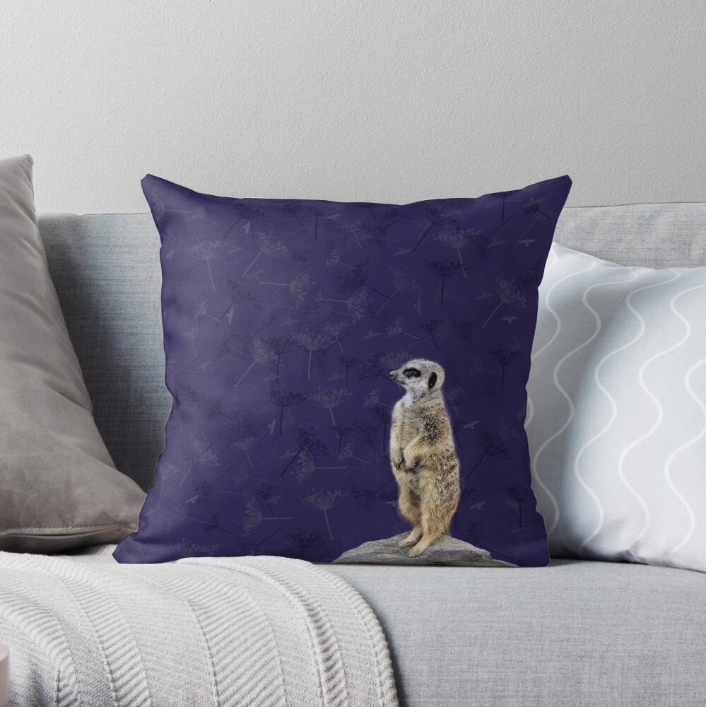 Meerkat Throw Pillow