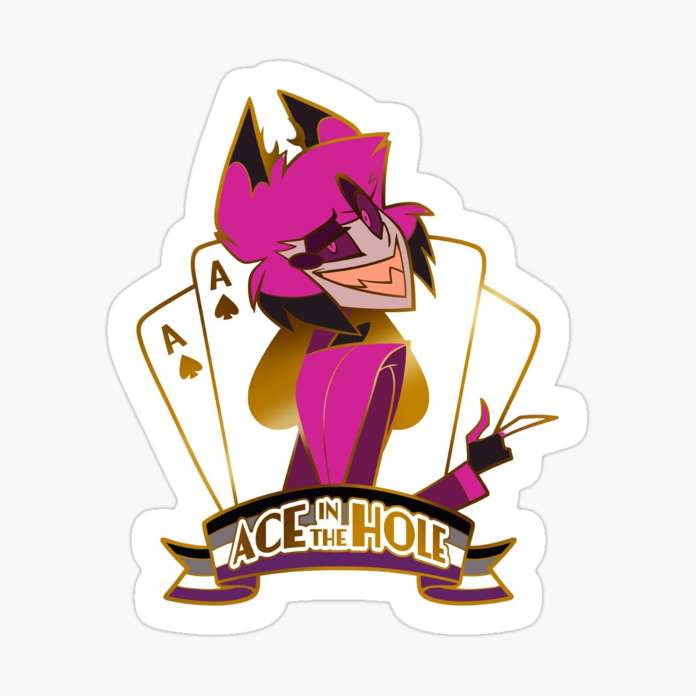 Alastor Hazbin Hotel Ace LGBT Sticker Tshirt