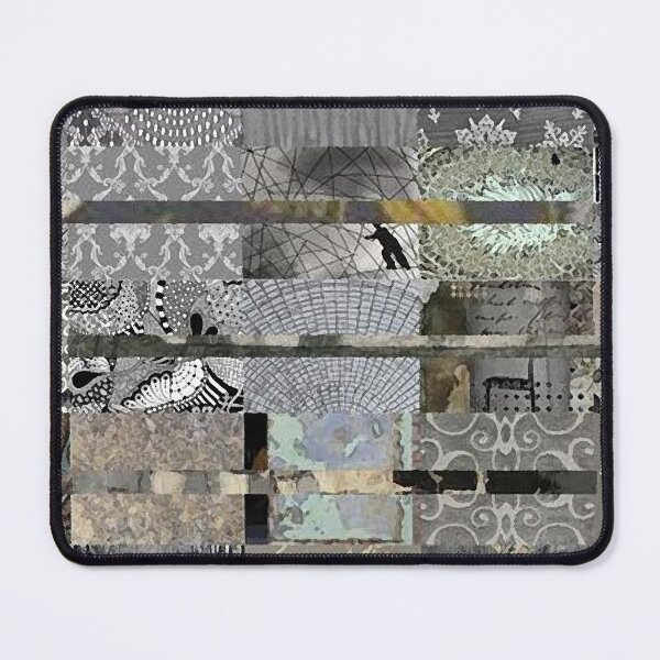 Item preview, Grey Quilt Grid Design Grey Beige Rust Black and White designed and sold by Sheree Burlington.